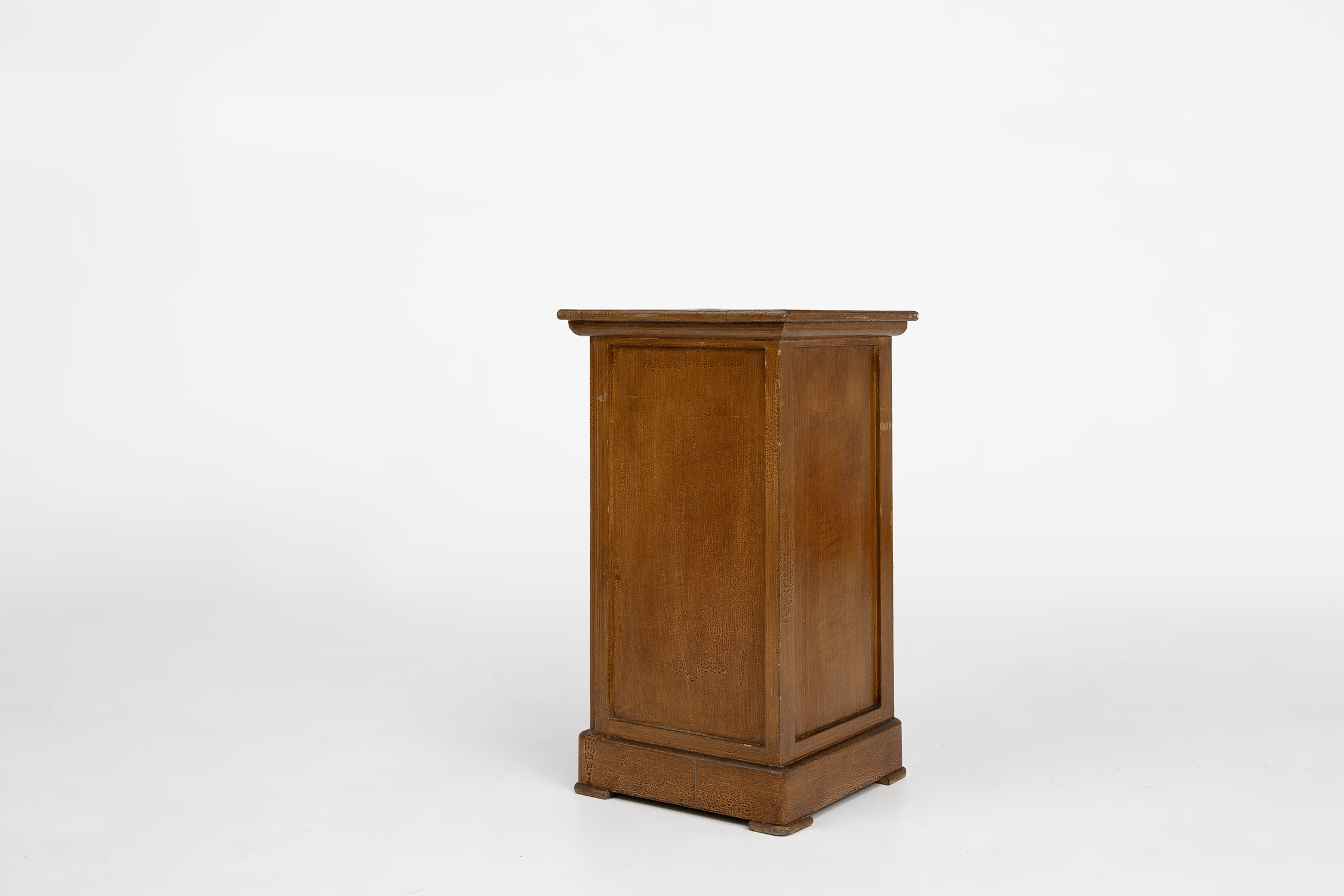 French Art Deco nightstand in varnished wood, ca. 1930thumbnail